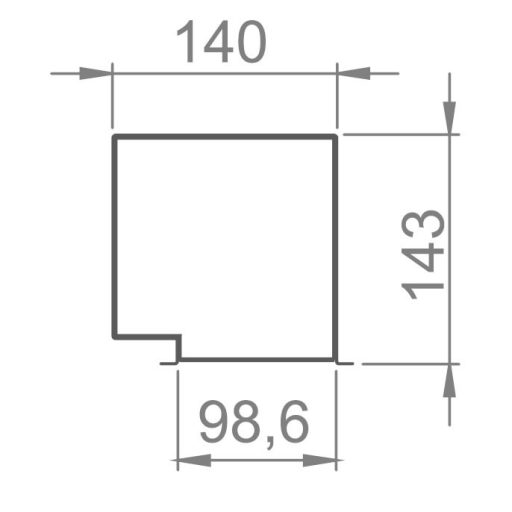 Anemosztát doboz egysoros vagy kétsoros befúvóhoz 4db 125mm-es cső csatlakozással, 1250mm hosszban GTGA1251250