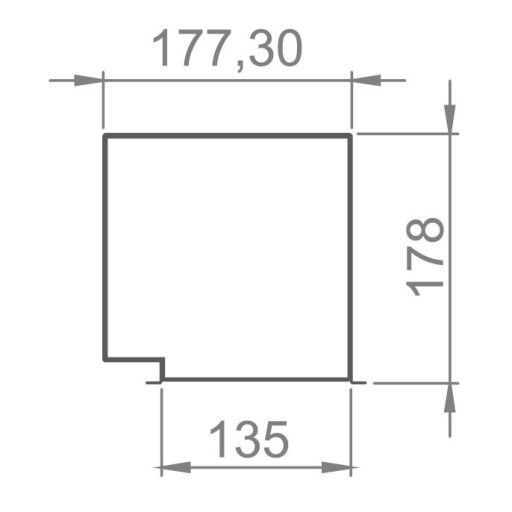 Anemosztát doboz háromsoros befúvóhoz 4db 160mm-es cső csatlakozással, 1250mm hosszban GTGB1601250