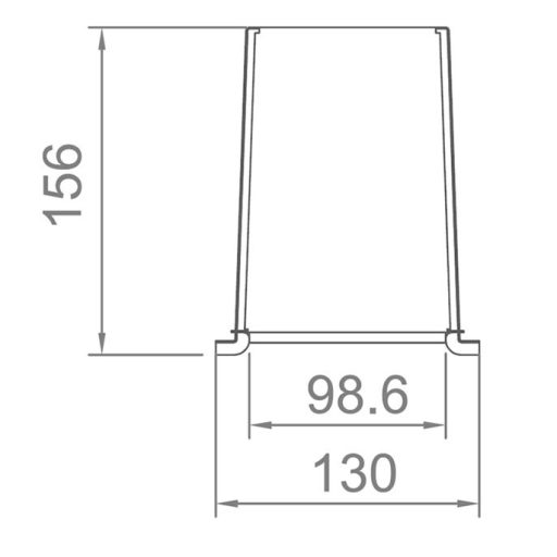 Hőszigetelt anemosztát doboz egysoros befúvóhoz 625mm hosszú, 3db 125mm-es csatlakozással VTBOXA125625