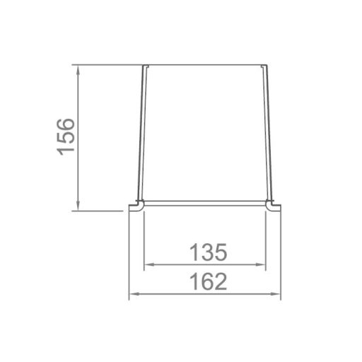 Hőszigetelt anemosztát doboz kétsoros befúvóhoz 625mm hosszú, 3db 125mm-es csatlakozással VTBOXB125625