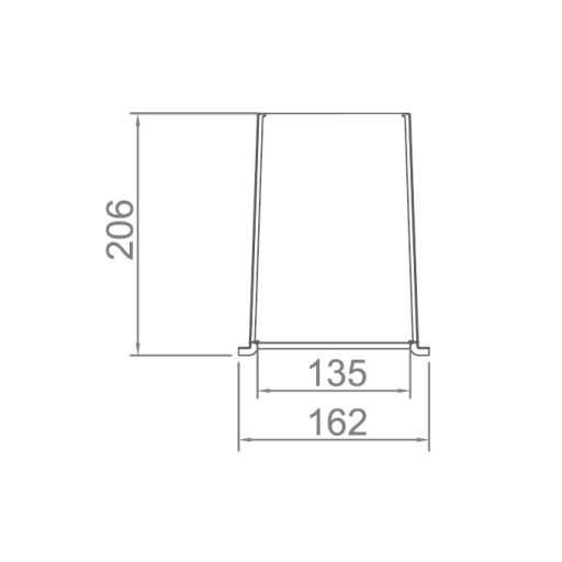Hőszigetelt anemosztát doboz kétsoros befúvóhoz 625mm hosszú, 3db 160mm-es csatlakozással VTBOXB160625