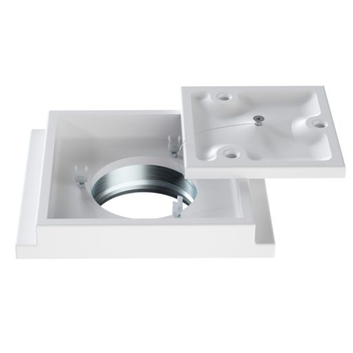 Süllyeszthető négyzetes légszelep befúvásra, elszívásra d125mm SQUARE125